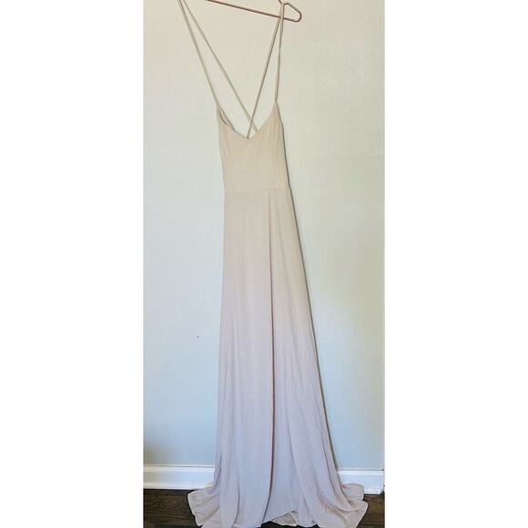 SHOW ME YOUR MUMU Light Blush Pink Godshaw Goddess Gown Size Extra Small - Picture 5 of 11